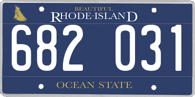 RI license plate 682031