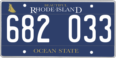 RI license plate 682033