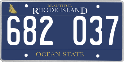 RI license plate 682037