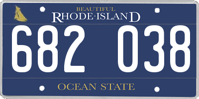 RI license plate 682038