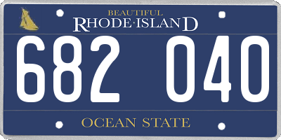 RI license plate 682040