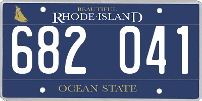 RI license plate 682041