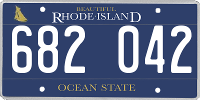 RI license plate 682042
