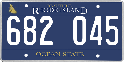 RI license plate 682045