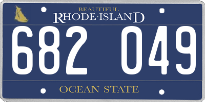 RI license plate 682049