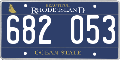 RI license plate 682053