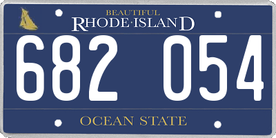 RI license plate 682054