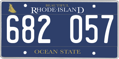 RI license plate 682057
