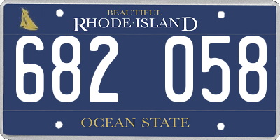 RI license plate 682058