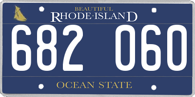 RI license plate 682060