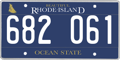 RI license plate 682061