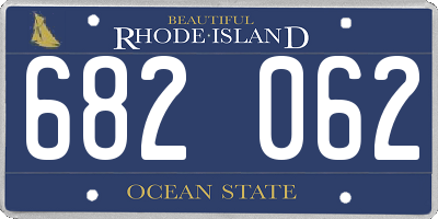 RI license plate 682062