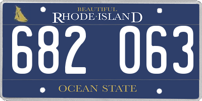 RI license plate 682063