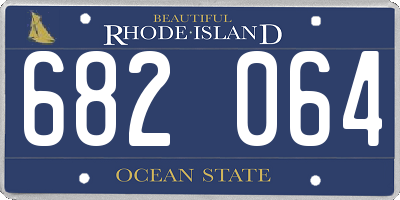 RI license plate 682064