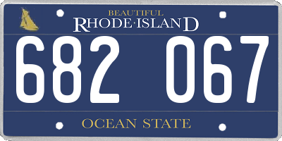 RI license plate 682067