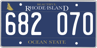 RI license plate 682070
