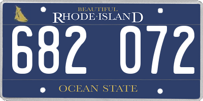 RI license plate 682072