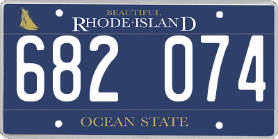 RI license plate 682074