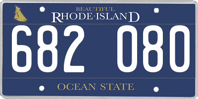 RI license plate 682080