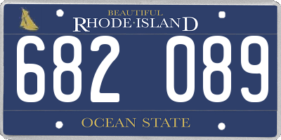 RI license plate 682089
