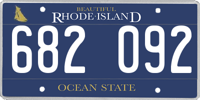 RI license plate 682092