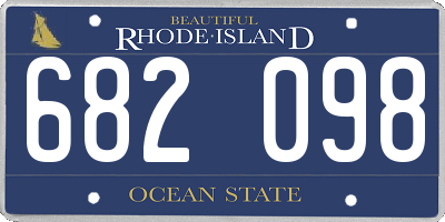 RI license plate 682098