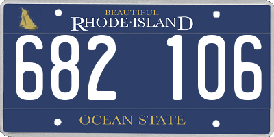 RI license plate 682106