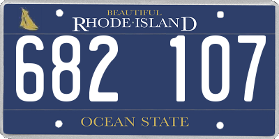 RI license plate 682107