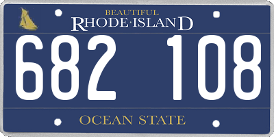 RI license plate 682108