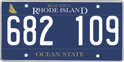 RI license plate 682109