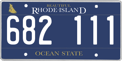 RI license plate 682111