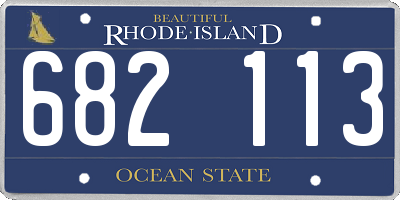 RI license plate 682113