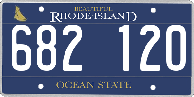 RI license plate 682120