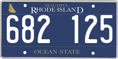 RI license plate 682125
