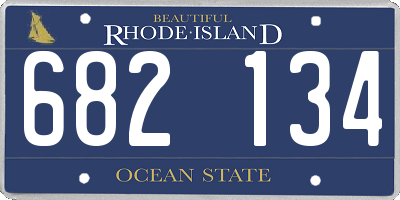 RI license plate 682134