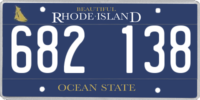 RI license plate 682138