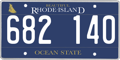 RI license plate 682140