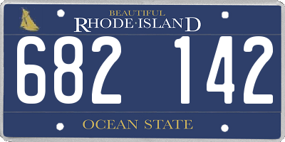 RI license plate 682142