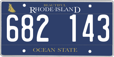 RI license plate 682143