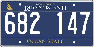 RI license plate 682147