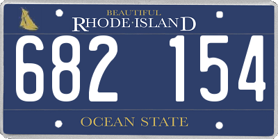 RI license plate 682154