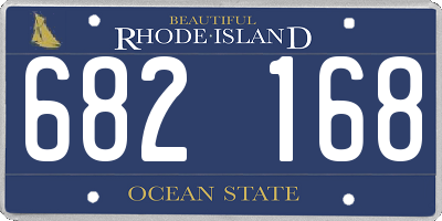 RI license plate 682168