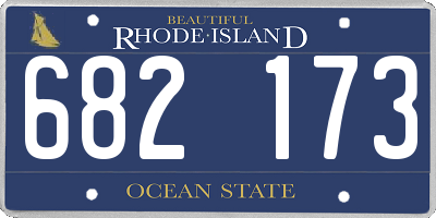 RI license plate 682173