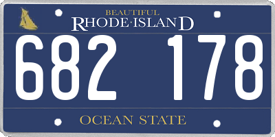 RI license plate 682178