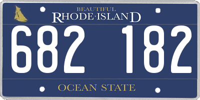 RI license plate 682182