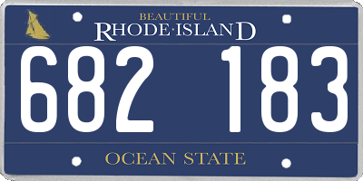 RI license plate 682183