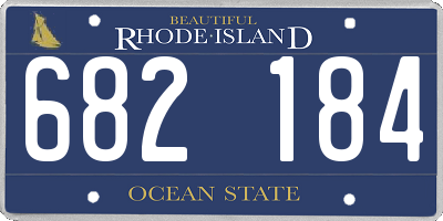 RI license plate 682184
