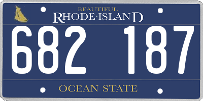 RI license plate 682187