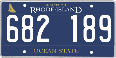RI license plate 682189