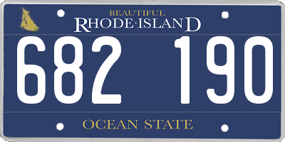 RI license plate 682190